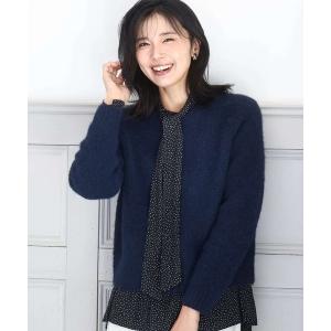 カーディガン ヘアリーニットカーディガン/洗える レディース