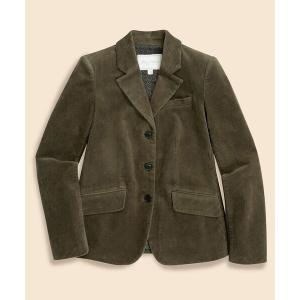 ジャケット テーラードジャケット ストレッチコットン　コーデュロイ　３ボタンライディングジャケット レディース