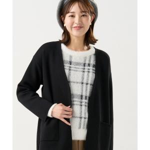 カーディガン ノーカラー コーディガン レディース