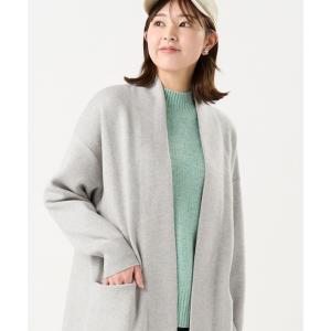 カーディガン ワッフルジャカード トッパー コーディガン レディース