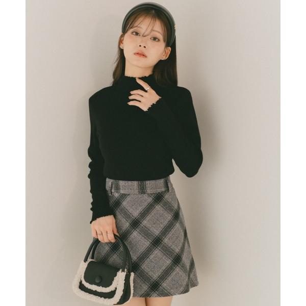 ニット セーター ハイネックメローニット レディース