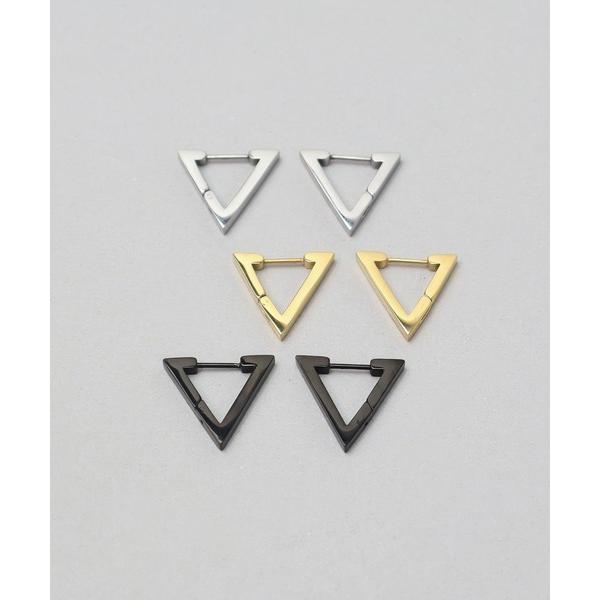 ピアス 金属アレルギー対応「ieLS」ステンレス　トライアングルフープピアス メンズ レディース