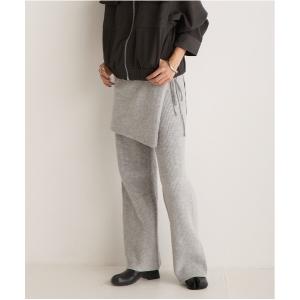 パンツ レイヤードニットパンツ レディース
