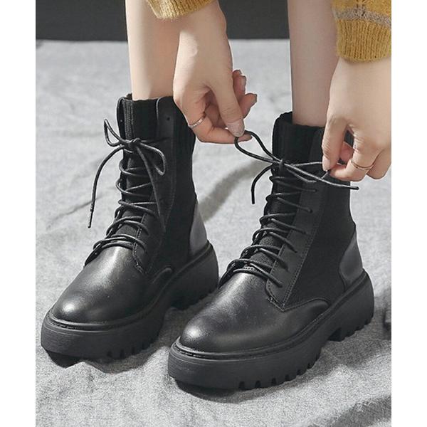 ブーツ サイドゴアで履き脱ぎ楽ちんショートブーツ レディース