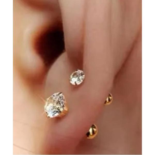 ピアス 「レディース 3ペアセット ダイヤ風ピアス(BDS) レディース メンズ