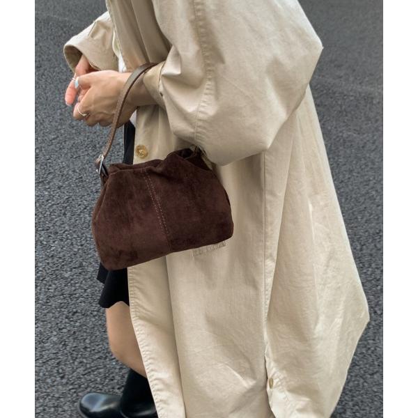 ショルダーバッグ バッグ 2wayスエードタッチギャザーバッグ レディース