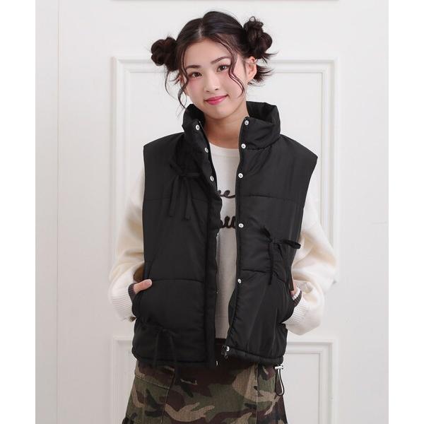 コート アウター 中綿リボンベスト キッズ 子供服 女の子