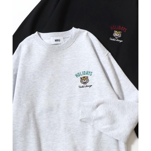 トレーナー スウェット 2025AW MRU/エムアールユー オーバーサイズ 裏起毛 アニマル/エイ...