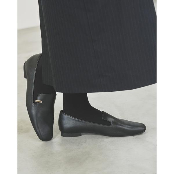 ローファー ゴールド モチーフ フラット ローファー レディース