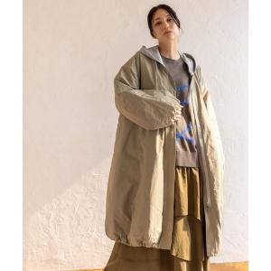 コート アウター フーデッドバルーンコート レディース