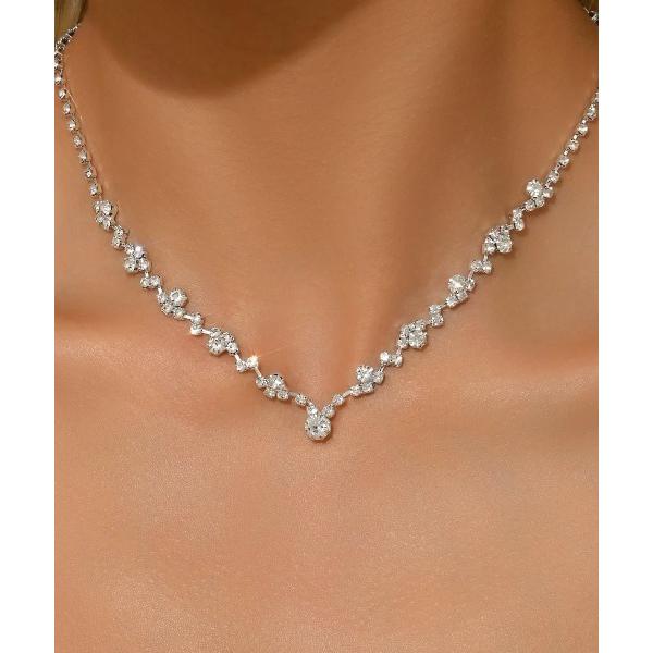 ネックレス レディース デザイン ダイヤ風 ネックレス(BDS) レディース