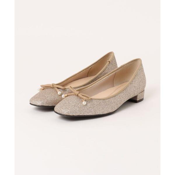 パンプス スクエアトゥリボンパンプス