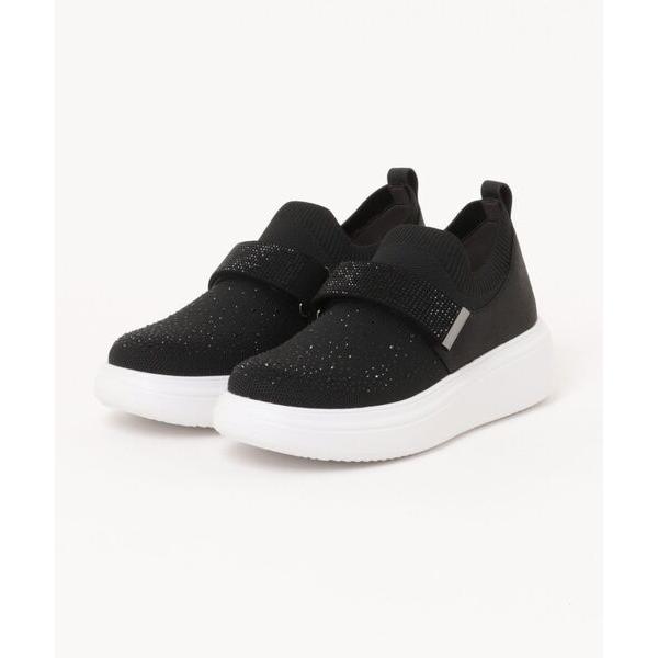 スニーカー ストラップニットスニーカー レディース