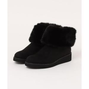 ブーツ ファーモチーフ２ＷＡＹショートブーツ レディース