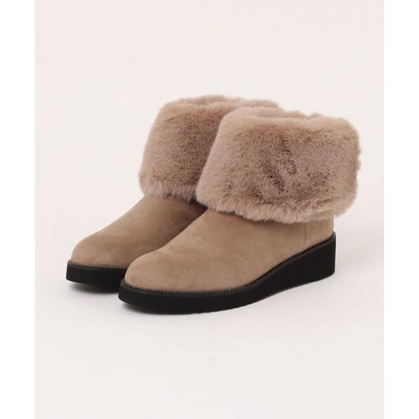 ブーツ ファーモチーフ２ＷＡＹショートブーツ レディース