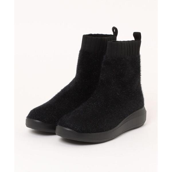 ブーツ ストレッチニットショートブーツ レディース