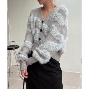 カーディガン WAVEフェザーカーディガン レディース