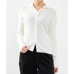 tシャツ 釦開きタートルニット レディース