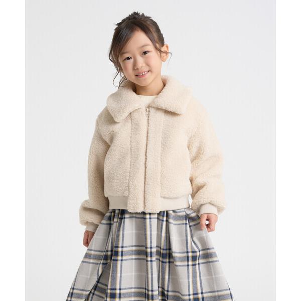 ブルゾン アウター ボアフリース ショート ブルゾン キッズ 子供服 女の子