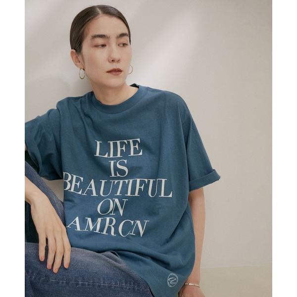 「AMERICANA」 半袖Tシャツ FREE ネイビー レディース