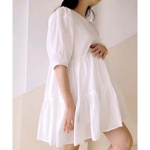 「CHOCOA」 半袖ワンピース FREE ホワイト レディース