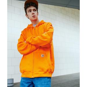 「C.E.L.STORE」 ジップアップパーカー - オレンジ メンズ