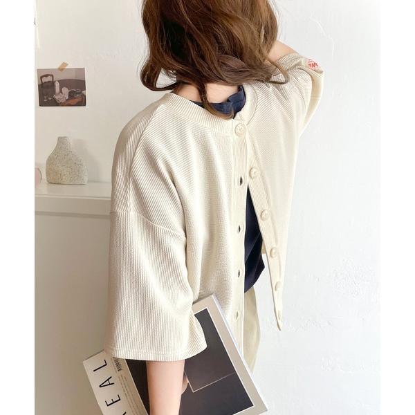 「Java」 カーディガン LARGE アイボリー レディース