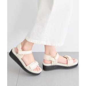 「Mazell」 フラットサンダル L オフホワイト レディース