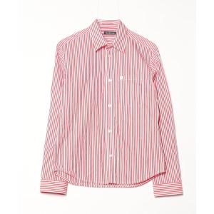 「BALENCIAGA」 ストライプ柄長袖シャツ 37 レッド メンズ