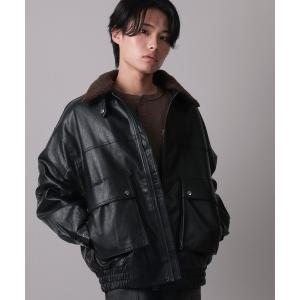 ブルゾン アウター 「82」襟ボア G-1タイプ フェイクレザー ブルゾン メンズ レディース