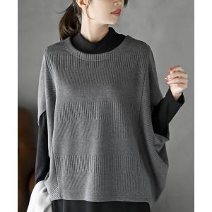 インナーＳＥＴふくれランダムボーダープルオーバー レディース