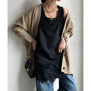 ブラウス シャツ レースキャミチュニック レディース