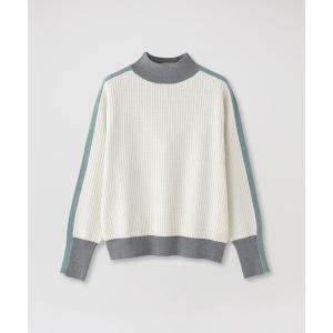 ニット セーター 2フェイスブロッキングニット レディース