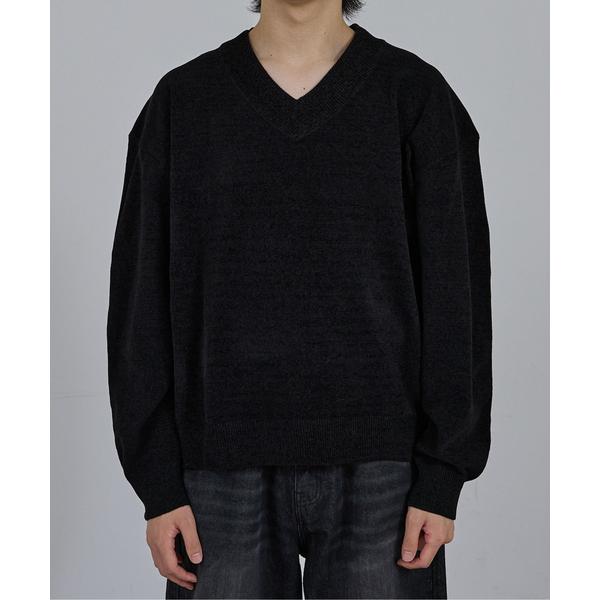 セーター ニット HIGH GAUGE MOLE CROPPED V-NECK KNIT/ ハイゲー...
