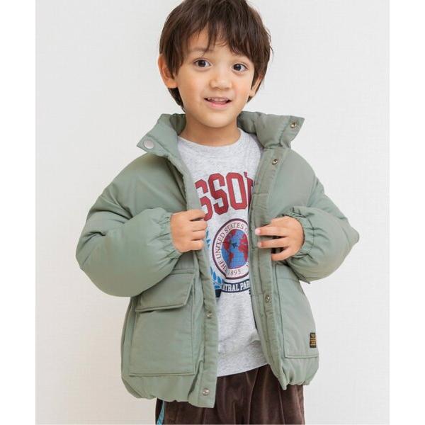 ダウン アウター 「洗える」スタンドカラー中綿ジャケット_ジュニア対応 キッズ 子供服 男の子 女の...