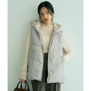 ベスト ジレ 中綿フーディージレ レディース