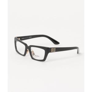 伊達メガネ メガネ 眼鏡 「miumiu/ミュウミュウ」スクエア メガネ MU04XVF 1AB1O1 レディース