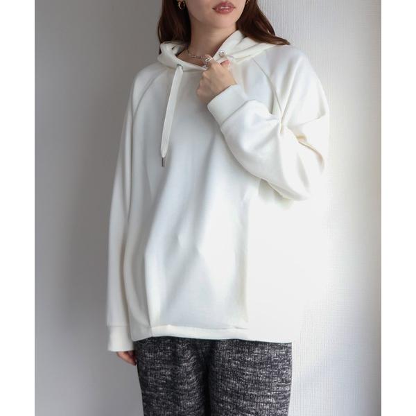 パーカー ダンボール裾タックパーカー レディース
