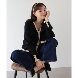 カーディガン Vネックニットジャケット レディース