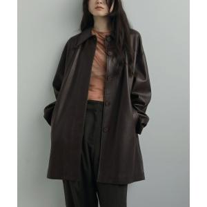 コート アウター anuke Ecoleather Over Jacket 62520105 レディース