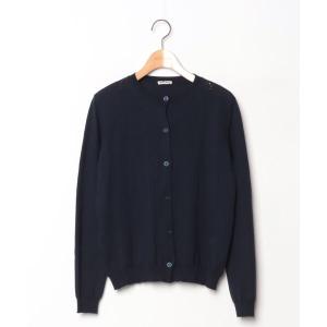 「miu miu」 ニットカーディガン 40 ネイビー レディース