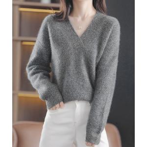 ニット セーター ミニマル Vネック ニット レディース レディース