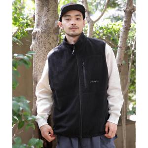 ベスト ジレ MANASTASH/マナスタッシュ/GRID FLEECE REVERSIBLE VEST メンズ レディース
