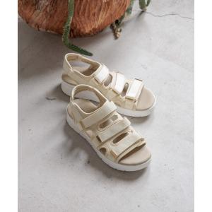 「GLOBAL WORK」 フラットサンダル S アイボリー レディース