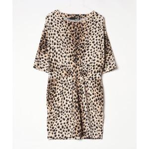「Love Moschino」 7分袖ワンピース 38 ベージュ レディース