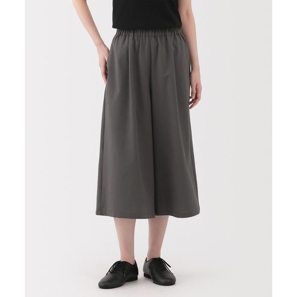 「無印良品」 クロップドパンツ M ダークグレー レディース