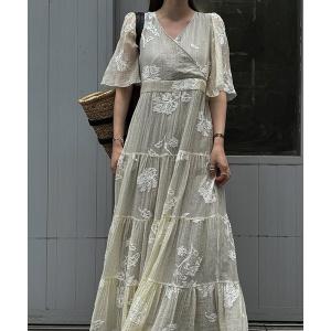 「WILLFULLY」 半袖ワンピース FREE ベージュ レディース