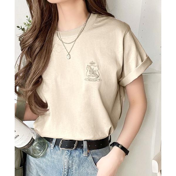 「Java」 半袖Tシャツ MEDIUM ライトベージュ レディース