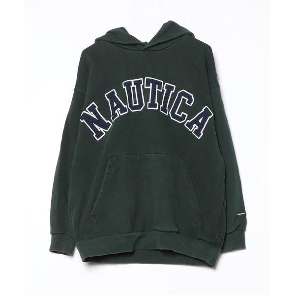 「NAUTICA」 プルオーバーパーカー LARGE グリーン メンズ