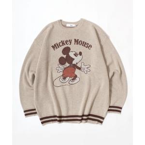 ニット セーター Disney（ディズニー）キャラクタージャガードニット レディース/ミッキーマウス ミニーマウス 101匹わんちゃん おしゃれキャッ
